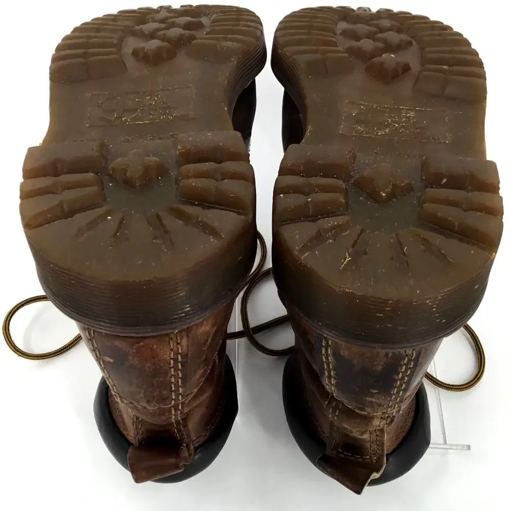 Vintage 90s Dr Martens Made England Brown Leather Boots Est US 7